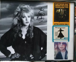 Fleetwood Mac Stevie Nicks Signed Autographed Framed 8x10 Photo,  2 Vip Pass