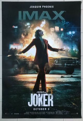 Joker Movie Poster Imax Version 27x40 Double Side
