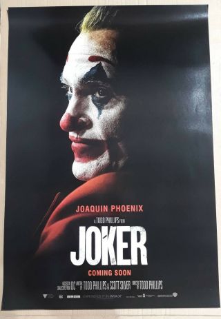 Joker Movie Poster International Version D.  27x40 Double Side