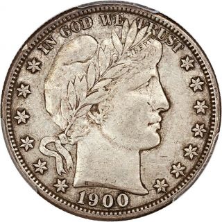 Tough Date; Attractive Coin 1900 - S Barber Silver Half Dollar Pcgs Xf45
