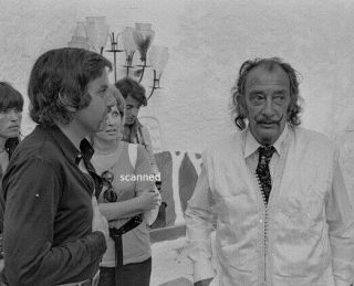 Salvador Dali At Home In Conversation Rare Candid 8x10 Photograph