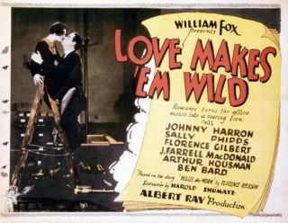 Old Movie Photo Love Makes Em Wild Lobby Card Sally Phipps John Harron 1927