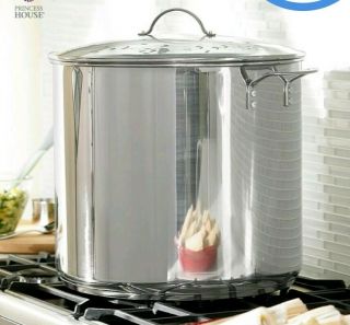 Princess House Princess Heritage Stainless Steel Classic 45 Qt Stockpot W/lid &
