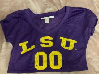 MICHELLE BAENA EVERYTHING MUST GO LSU JERSEY CROP TOP & SIGNED PHOTO  3