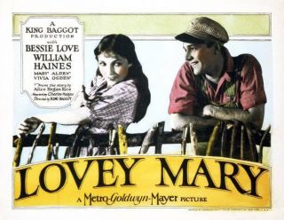 Old Movie Photo Lovey Mary Us Lobby Card Bessie Love William Haines 1926