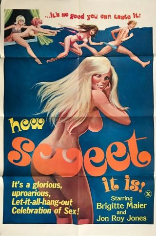 How Sweet It Is 1978 Brigitte Maier 27x41 Vintage Adult Movie Poster