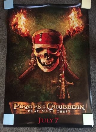 Authentic Pirates Of The Caribbean Dead Man’s Chest Movie Poster
