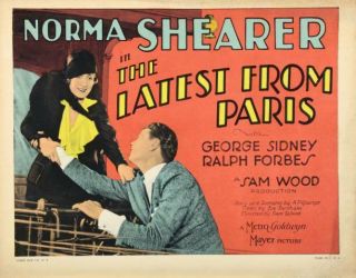 Old Movie Photo The Latest From Paris Poster Us Lobby Card Norma Shearer