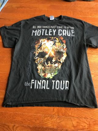 2014 Motley Crue Concert Large T Shirt The Final Tour