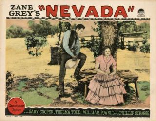 Old Movie Photo Nevada Lobby Card Gary Cooper Thelma Todd 1927