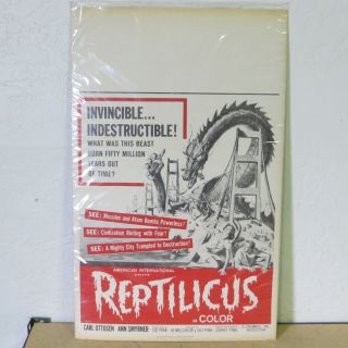 Reptilicus Benton Window Card Movie Poster 
