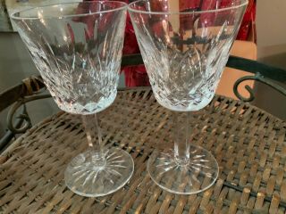 Waterford Crystal Lismore Wine Glass Set Of 2 6 Inches Tall