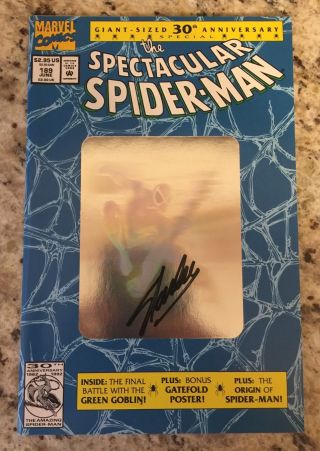 Stan Lee Signed Spectacular Spider Man Comic Book 189 Certificate Hologram
