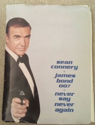 Never Say Never Again Press kit 1983 Sean Connery James Bond 007 3
