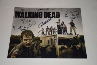 Walking Dead Cast Signed Autographed 11x14 Photo Proof 7 Signatures