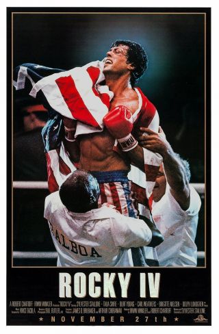 Rocky Iv (1985) Advance B Movie Poster - Rolled