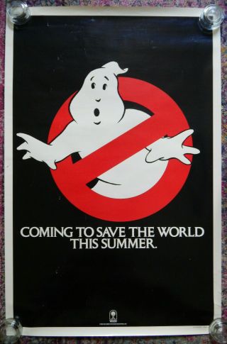 Ghostbusters Teaser One Sheet Movie Poster By Columbia Pictures (1984) [27.  5x41]