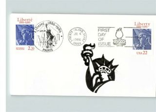 Joint Issue,  Hand Painted Statue Of Liberty,  United States And Paris,  France,  Ju