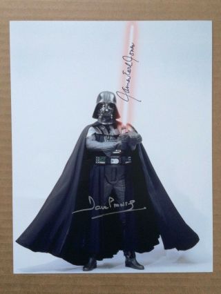 James Earl Jones/dave Prowse 8x10 Star Wars Signed Photo.  Bas Guaranteed.
