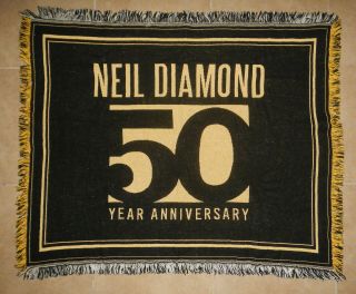 Neil Diamond 50th Year Anniversary World Tour Throw Blanket Afghan