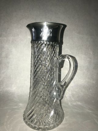 Tiffany & Co Sterling Silver American Brilliant Cut Glass Pitcher Jug N/r