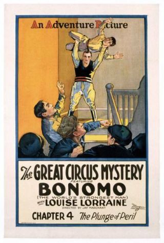 Old Movie Photo The Great Circus Mystery Poster Joe Bonomo 1925