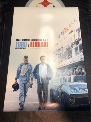 Ford Vs Ferrari Movie Poster Double Sided 27x40 Ver.  B