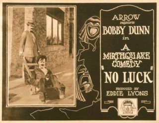 Old Movie Photo No Luck Poster Us Poster Bobby Dunn 1922