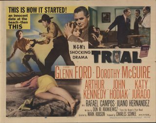 Trial 1955 22x28 Orig Movie Poster Fff - 61319 Glenn Ford U.  S.  Half Sheet