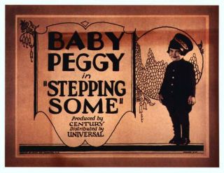 Old Movie Photo Stepping Some Us Lobby Card Baby Peggy 1924