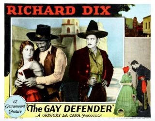 Old Movie Photo The Gay Defender Us Lobby Card Thelma Todd Richard Dix 1927