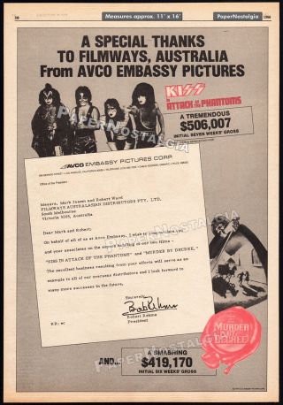 Kiss_attack Of The Phantoms_original 1980 Trade Ad/ Poster_meets Phantom Park
