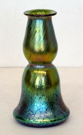 Loetz Creta Papillon Antique Czech Iridescent Glass Art Nouveau Vase / Kralik