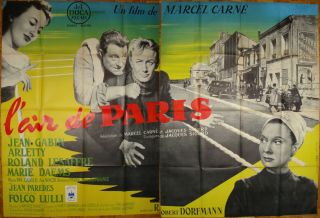 L’air De Paris - Box E - Marcel Carné - Jean Gabin - 2 Pannels French (82x59inch)