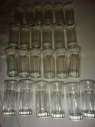 Set 24 Vintage Libbey Ribbed Juice Glasses Approx,  4 1/4 " Tall Holds 4 Ounces