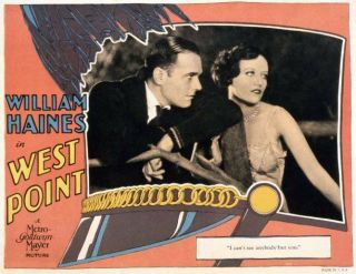 Old Movie Photo West Point Us Lobby Card,  William Haines Joan Crawford 1927