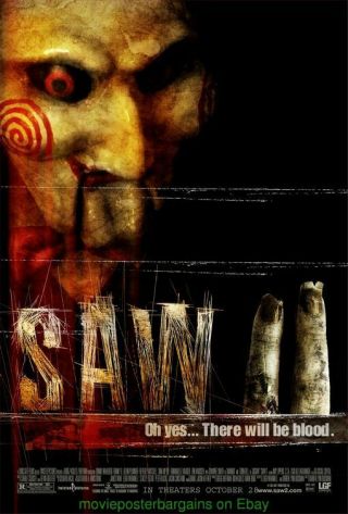 Saw Ii Movie Poster Ss 27x40 Rolled One Sheet 2005 Horror Film