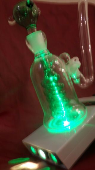 Rick And Morty Portal Gun Glass Bubbler Pipe Handmade