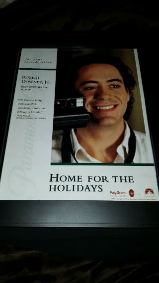 Home For The Holidays Robert Downey Jr.  Academy Awards Promo Poster Ad Framed