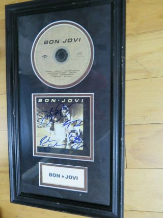 Jon Bon Jovi Autographed Cd Display Signed Framed Rock Music Album See
