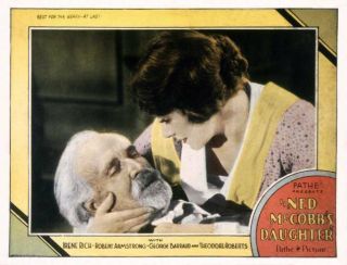 Old Movie Photo Ned Mccobbs Daughter Lobby Card Theodore Roberts Irene Rich
