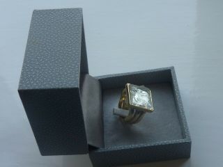 Lalique Masque De Femme Crystal Ring UK size K 2