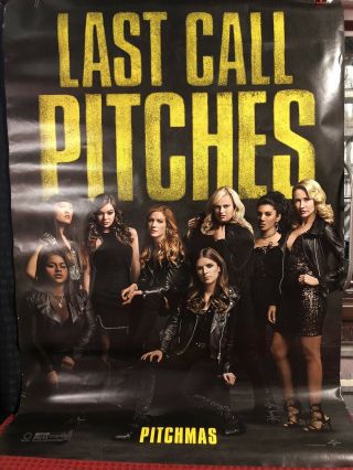 Pitch Perfect 3 Movie Poster 2 Sided Bus Shelter 48x70 Anna Kendrick
