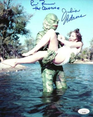 Julie Adams & Ricou Browning Signed 8x10 Photo Creature From The Black Lagoon