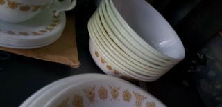 9 Vintage Corelle Butterfly Gold Soup/cereal Bowls 6¼” Good Condiiton.