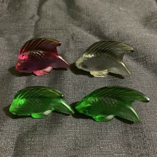 Lalique Crystal Fish (assorted Set Of 4)