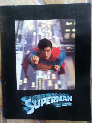 Superman The Movie Pressbook?,  Warner 1978,  16 Interior Pages Nm - M,  Covers F - Vf