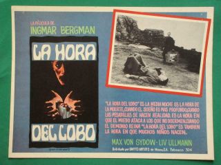 Ingmar Bergman Hour Of The Wolf Liv Ullman Vartigmmen Horror Mexico Lobby Card 5