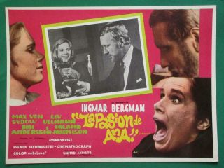 Ingmar Bergman The Passion Of Anna Liv Ullman En Passion Mexican Lobby Card 2