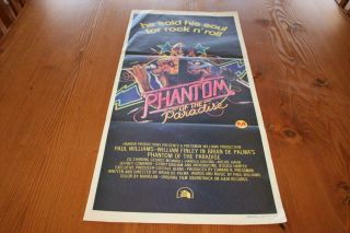Phantom Of The Paradise Rare 1974 Aust Orig Daybill Movie Poster Very Good Cond